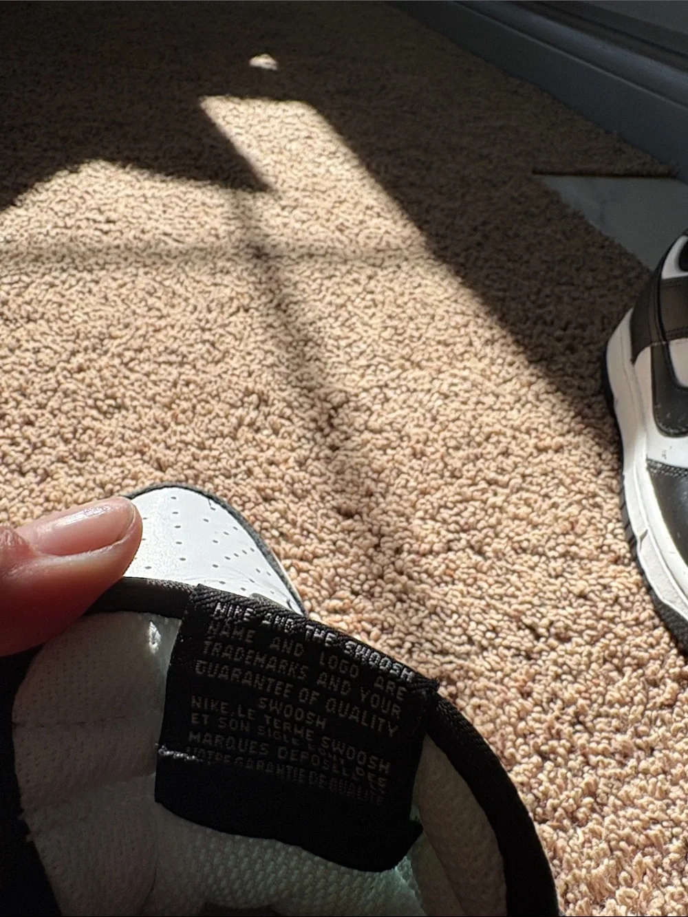 Nike Black and White Low-Top Sneakers. Worn once